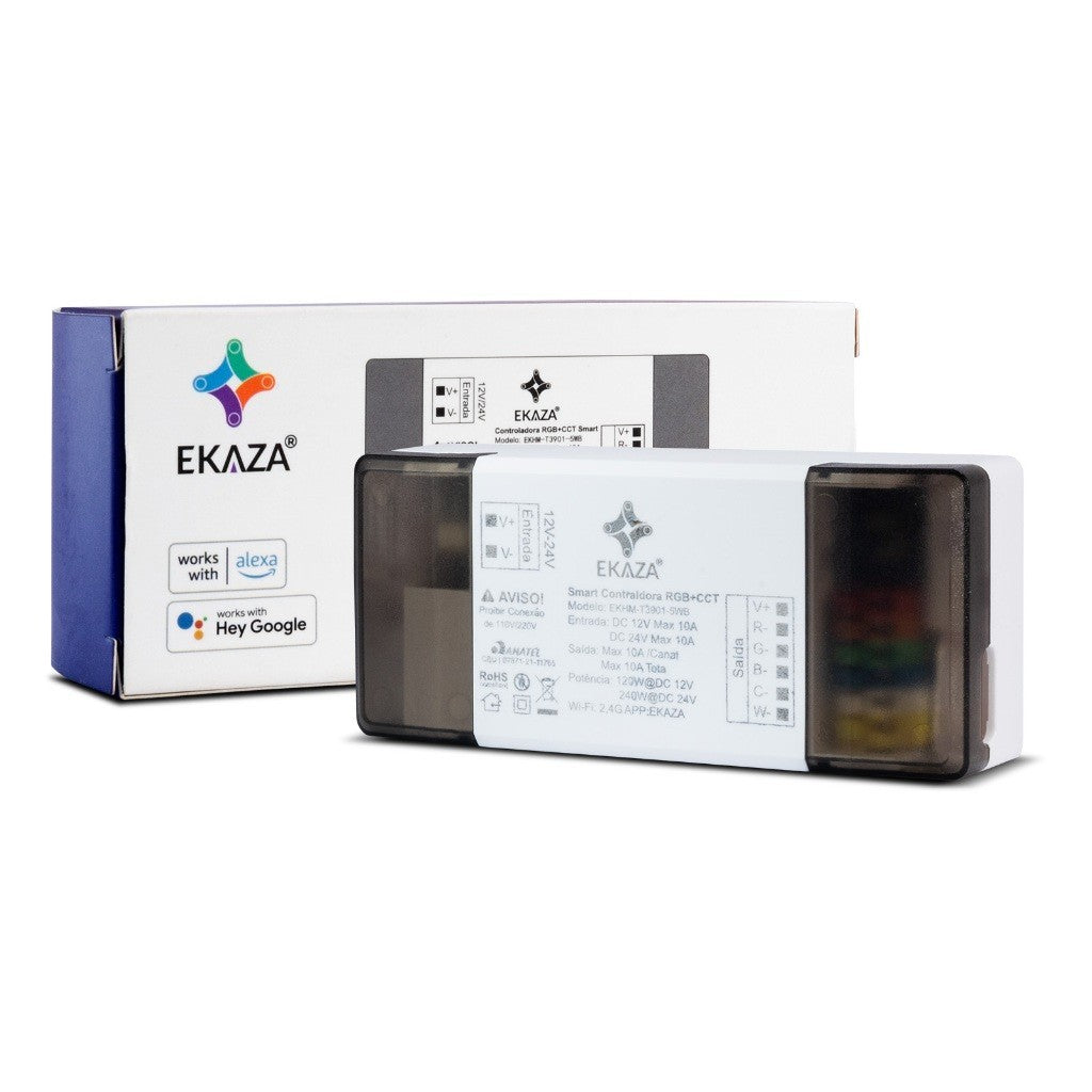 CONTROLADORA INTELIGENTE RGB+CCT PARA FITA LED WIFI+BLE