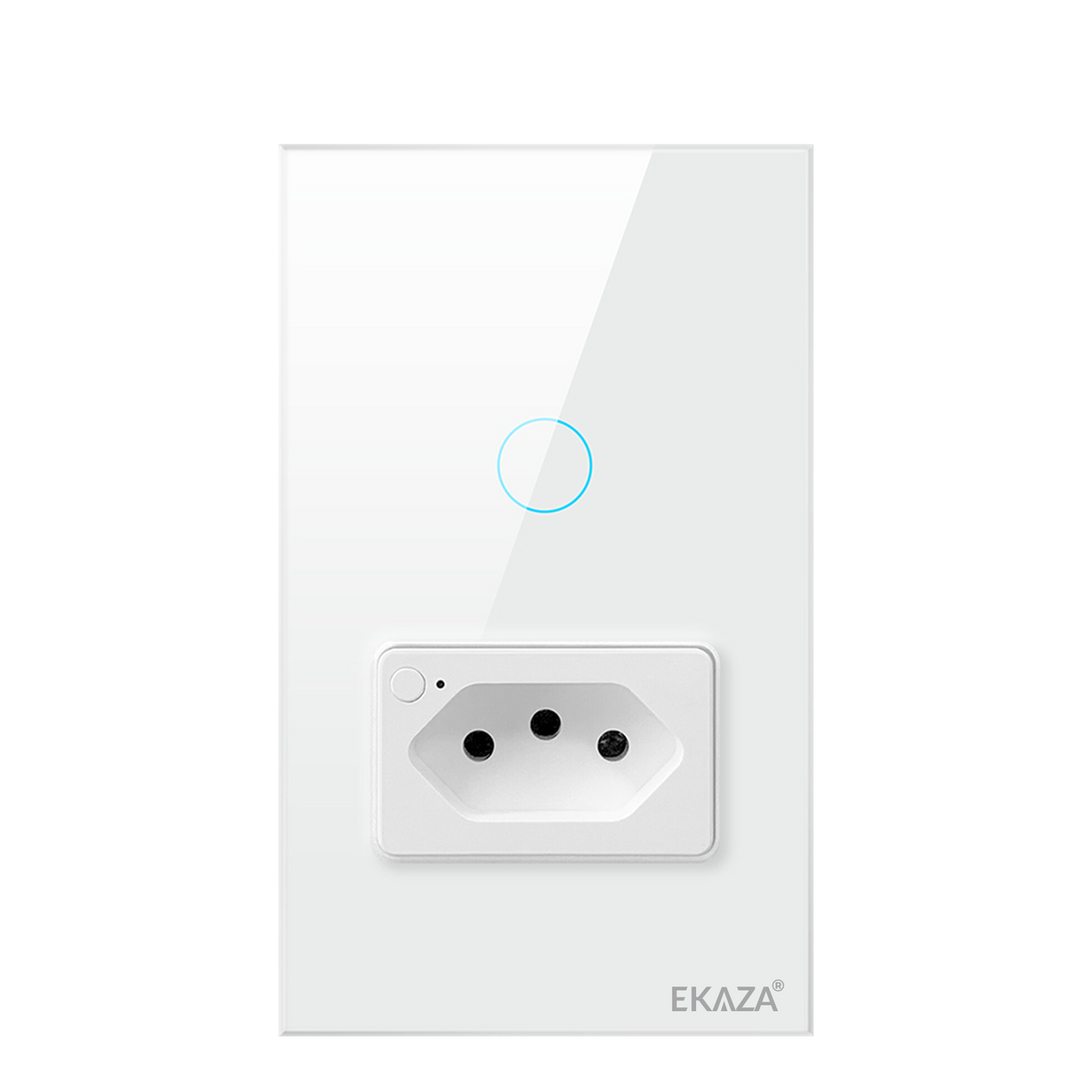EKAZA Interruptor Com Tomada 20A Touch 2.5D 1 Botão WIFI