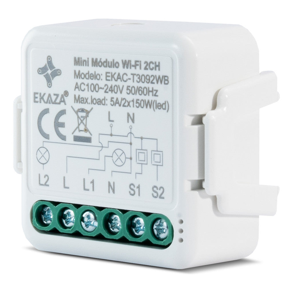 Interruptor Mini Módulo Relé Inteligente Paralero Wifi 2CH