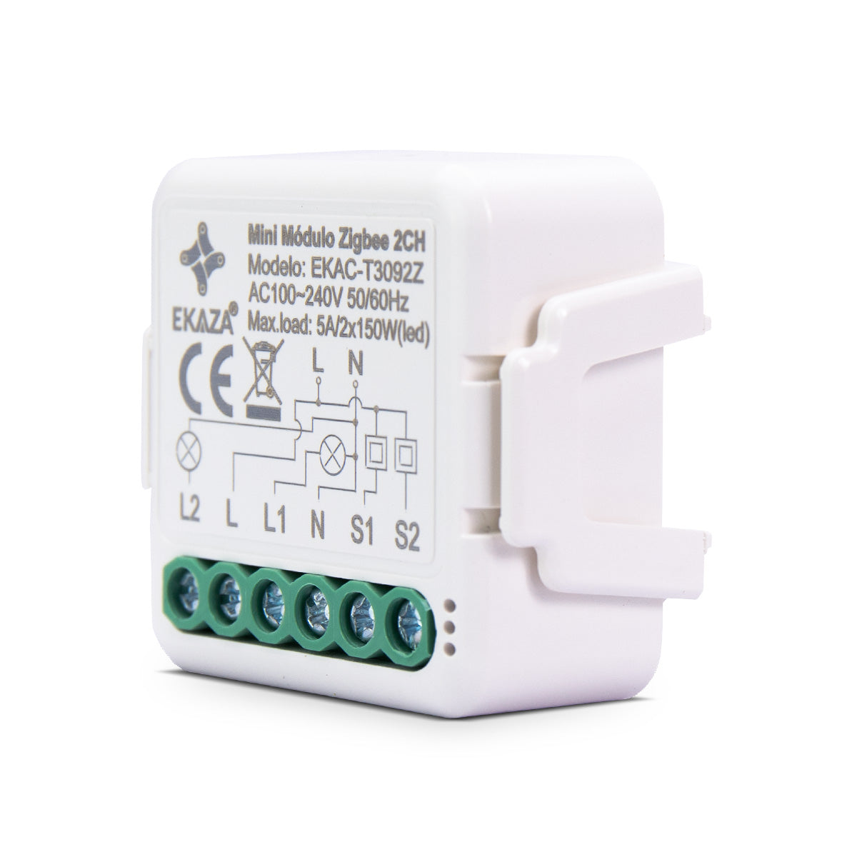 Interruptor Mini Módulo Relé Inteligente Zigbee 2CH