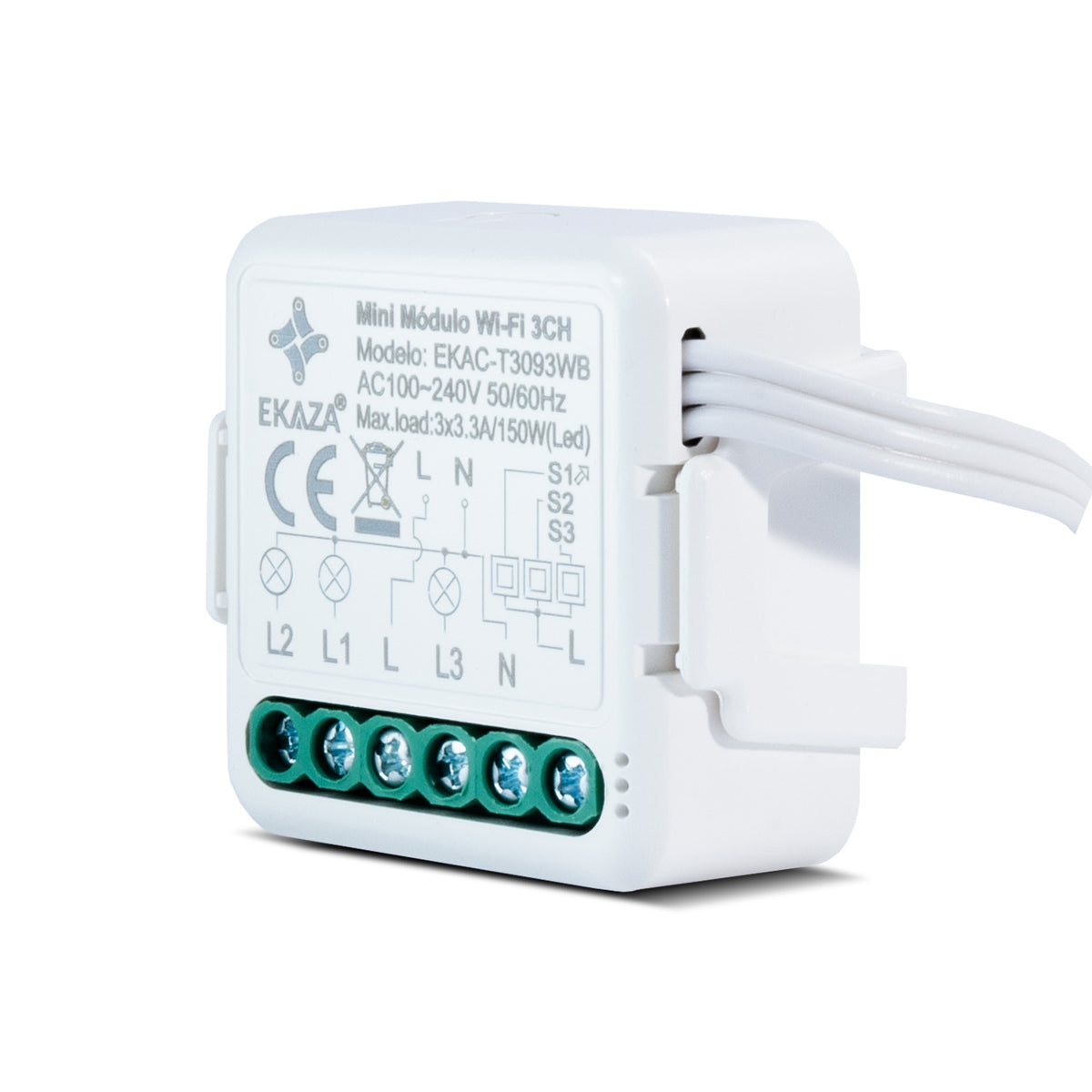 Interruptor Mini Módulo Relé Inteligente Paralero Wifi 3ch