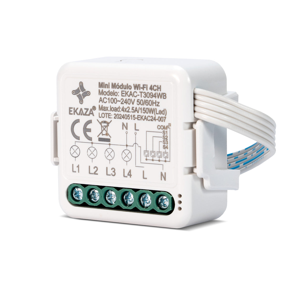 Interruptor Mini Módulo Relé Inteligente Paralero Wifi 4CH