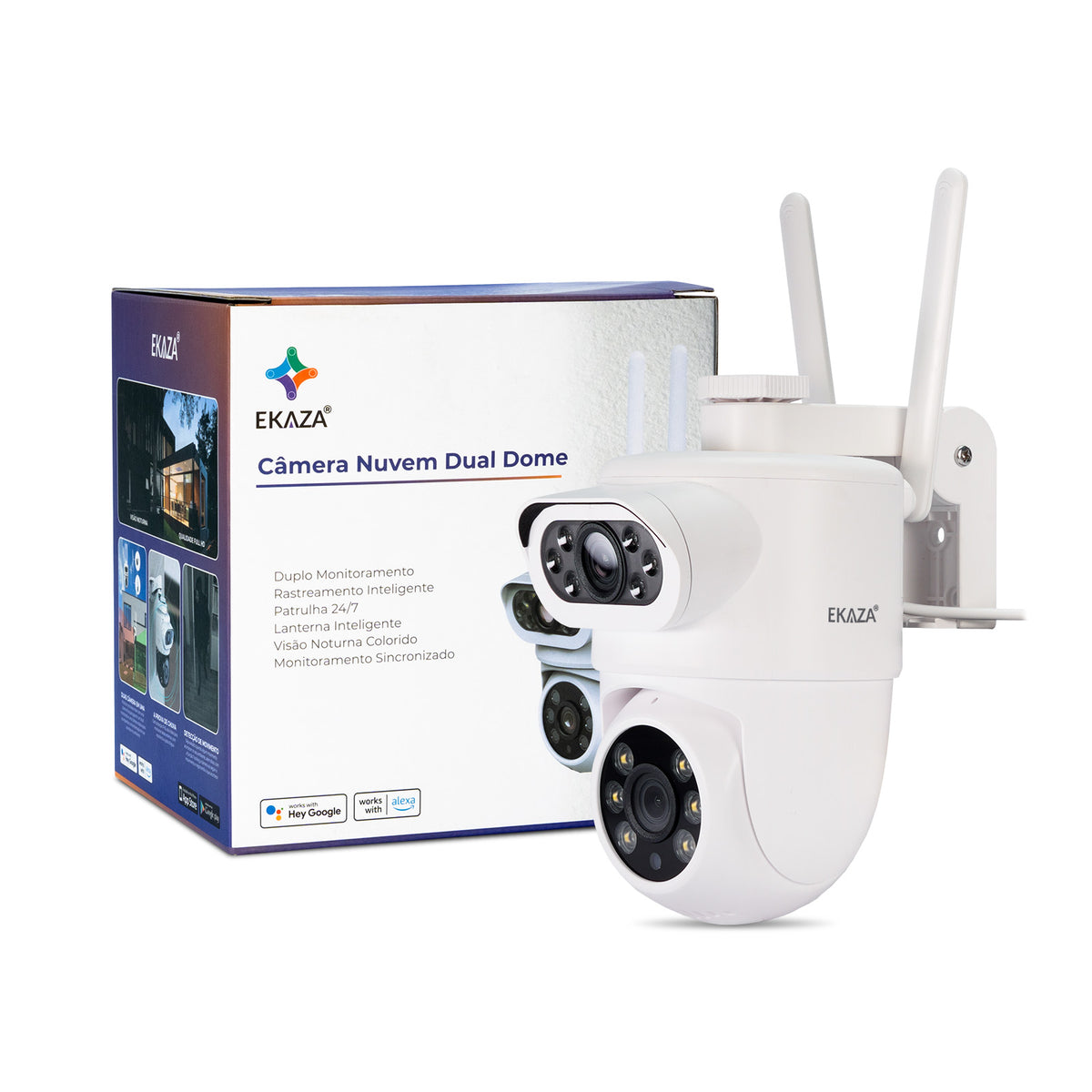 Câmera De Segurança Externa Nuvem Dome Dual 2K T3169