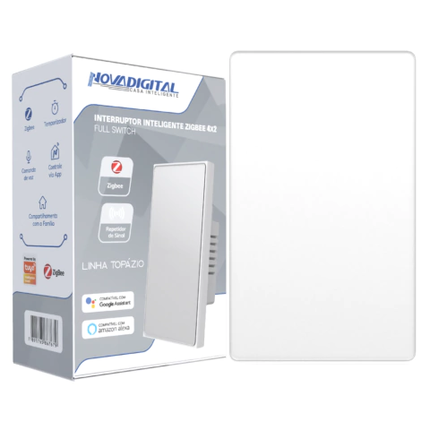 Interruptor de parede Zigbee 1 tecla Vidro premium